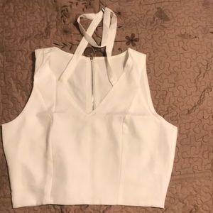 White beautiful crop top